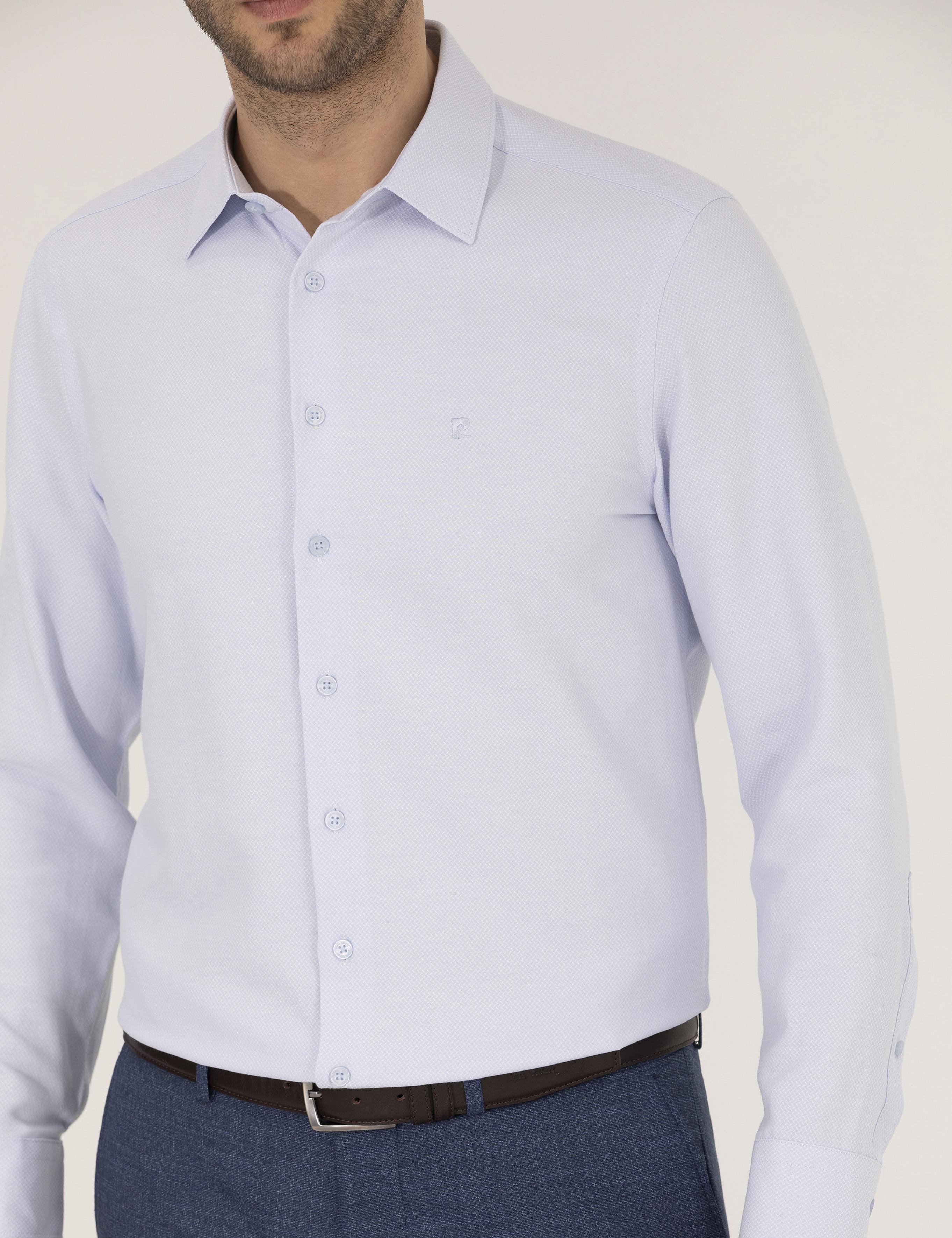 Açık Mavi Slim Fit Uzun Kollu Gömlek