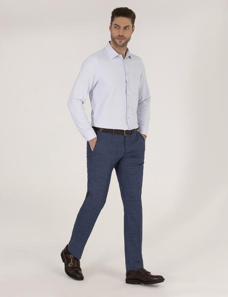Açık Mavi Slim Fit Uzun Kollu Gömlek - 50265112030