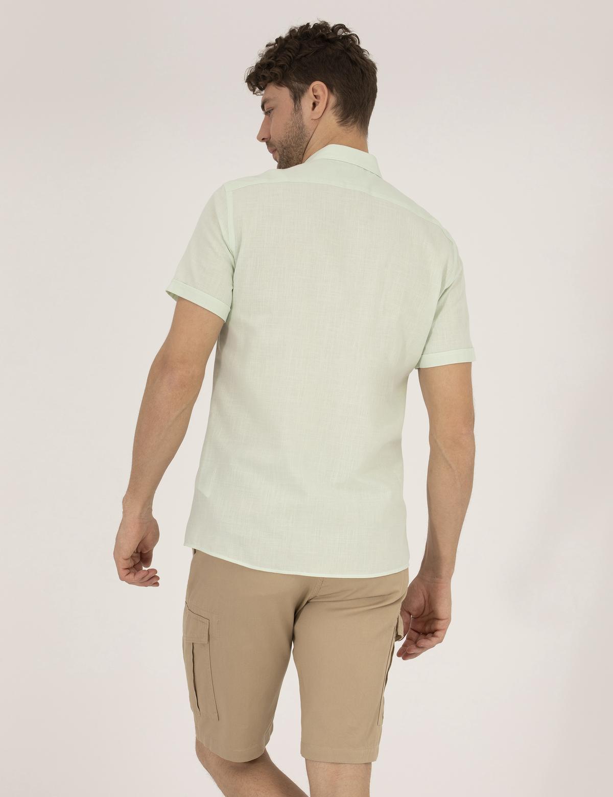 Yeşil Regular Fit Kısa Kollu Gömlek - 50268184037