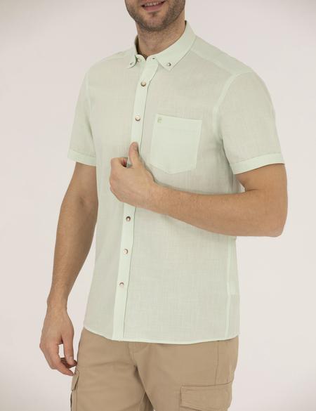 Yeşil Regular Fit Kısa Kollu Gömlek - 50268184037