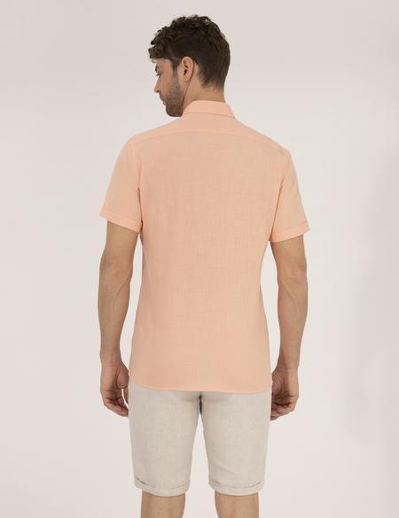 Turuncu Regular Fit Kısa Kollu Gömlek - 50268184032