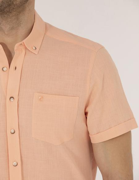 Turuncu Regular Fit Kısa Kollu Gömlek - 50268184032