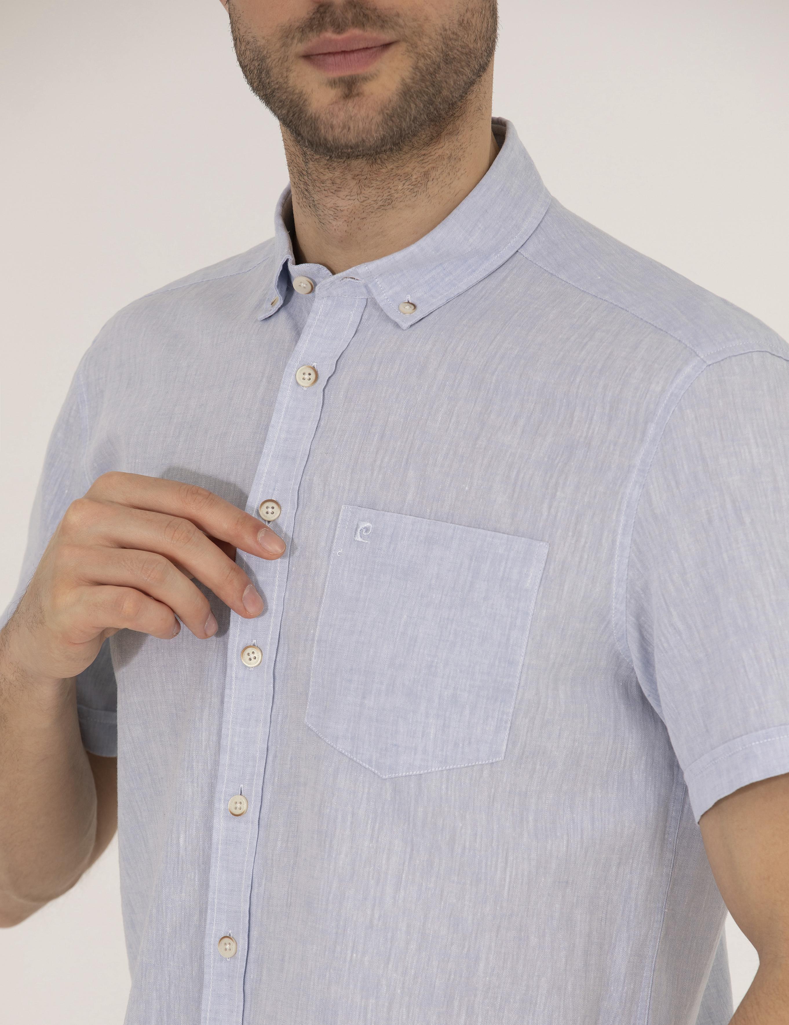 Açık Mavi Regular Fit Kısa Kollu Gömlek