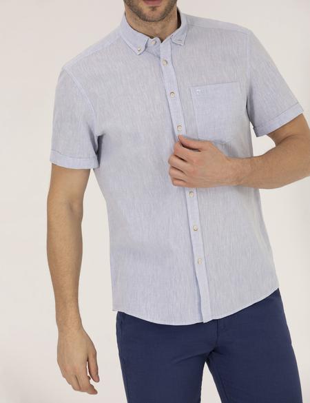 Açık Mavi Regular Fit Kısa Kollu Gömlek - 50249726008