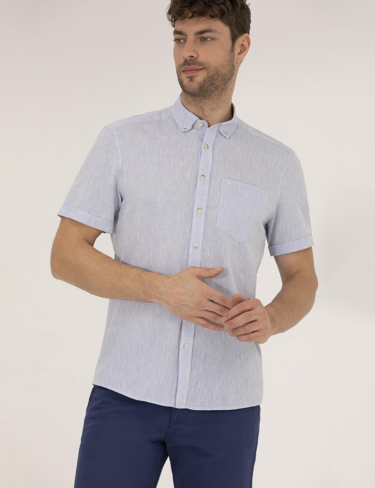 Açık Mavi Regular Fit Kısa Kollu Gömlek - 50249726008