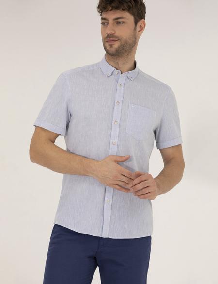 Açık Mavi Regular Fit Kısa Kollu Gömlek - 50249726008