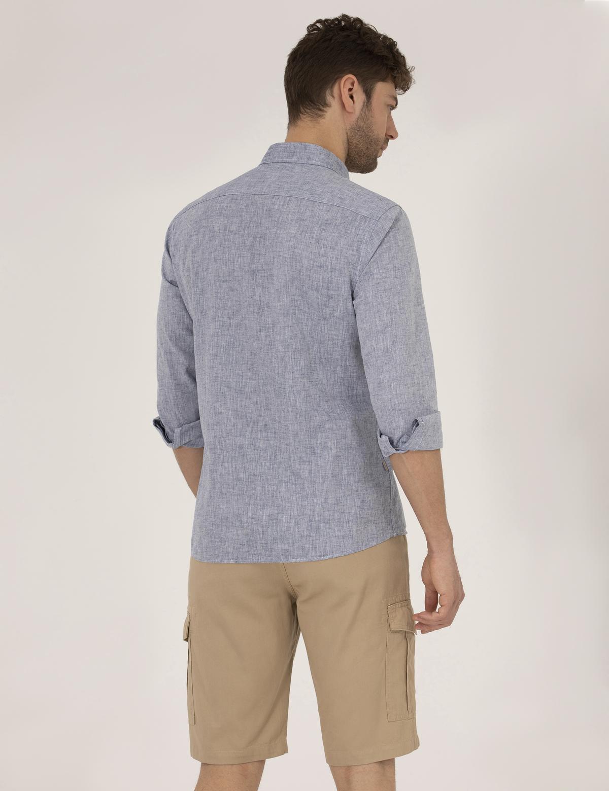 Lacivert Regular Fit Uzun Kollu Gömlek - 50265119141