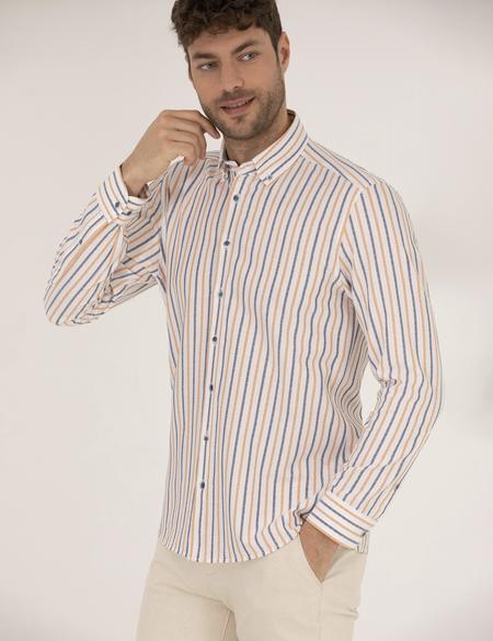 Pembe Regular Fit Uzun Kollu Gömlek - 50265076043