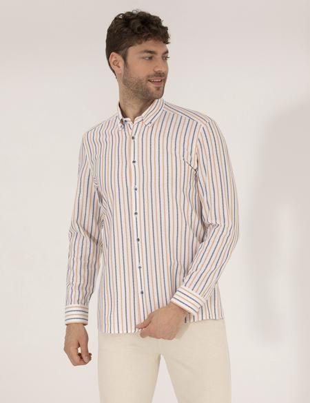 Pembe Regular Fit Uzun Kollu Gömlek - 50265076043