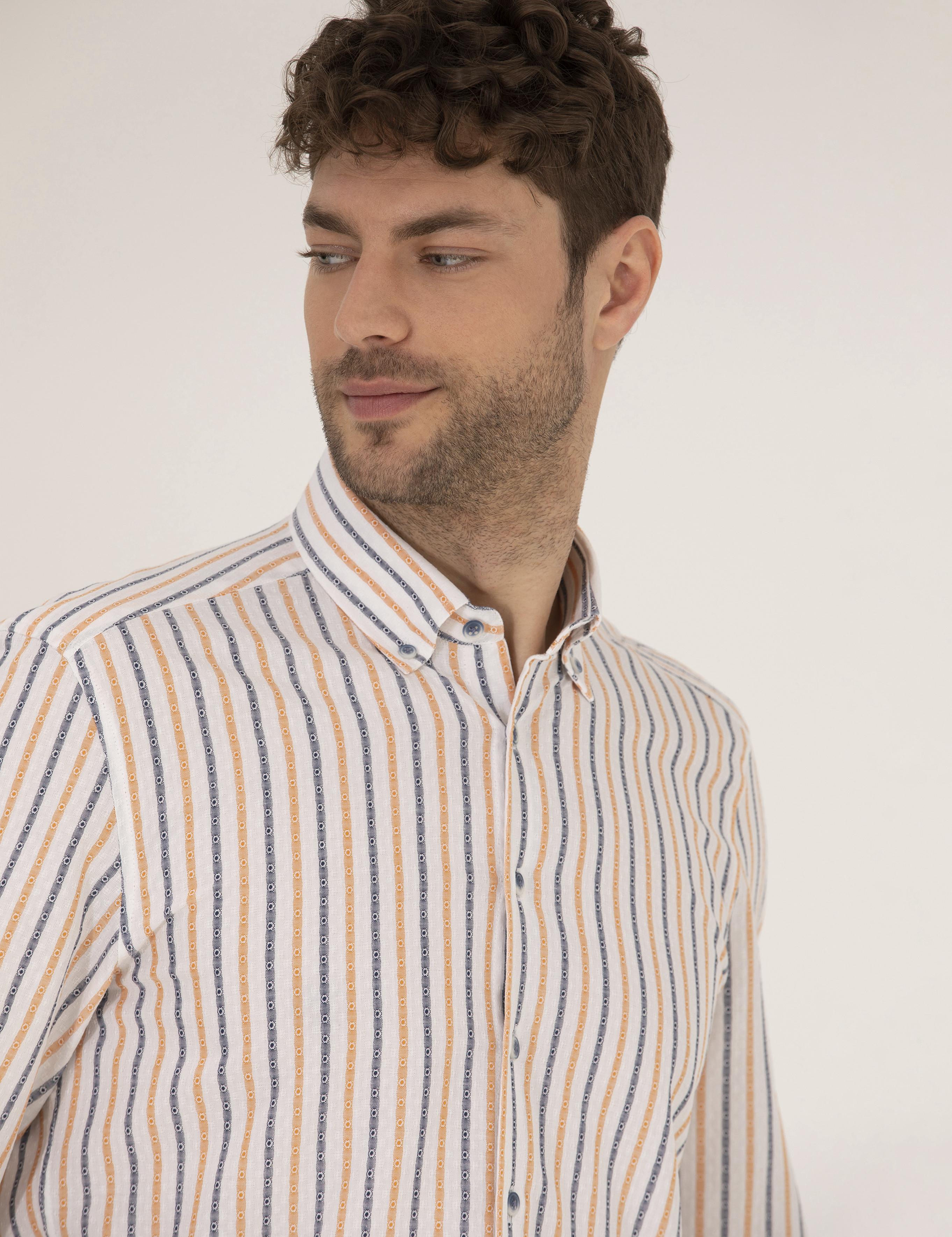 Pembe Regular Fit Uzun Kollu Gömlek