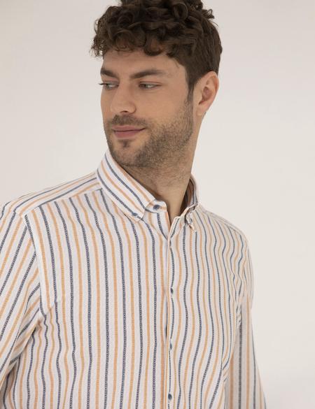 Pembe Regular Fit Uzun Kollu Gömlek - 50265076043