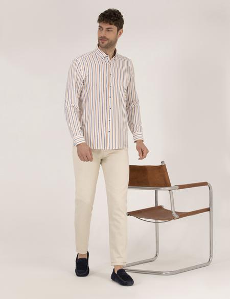 Pembe Regular Fit Uzun Kollu Gömlek - 50265076043