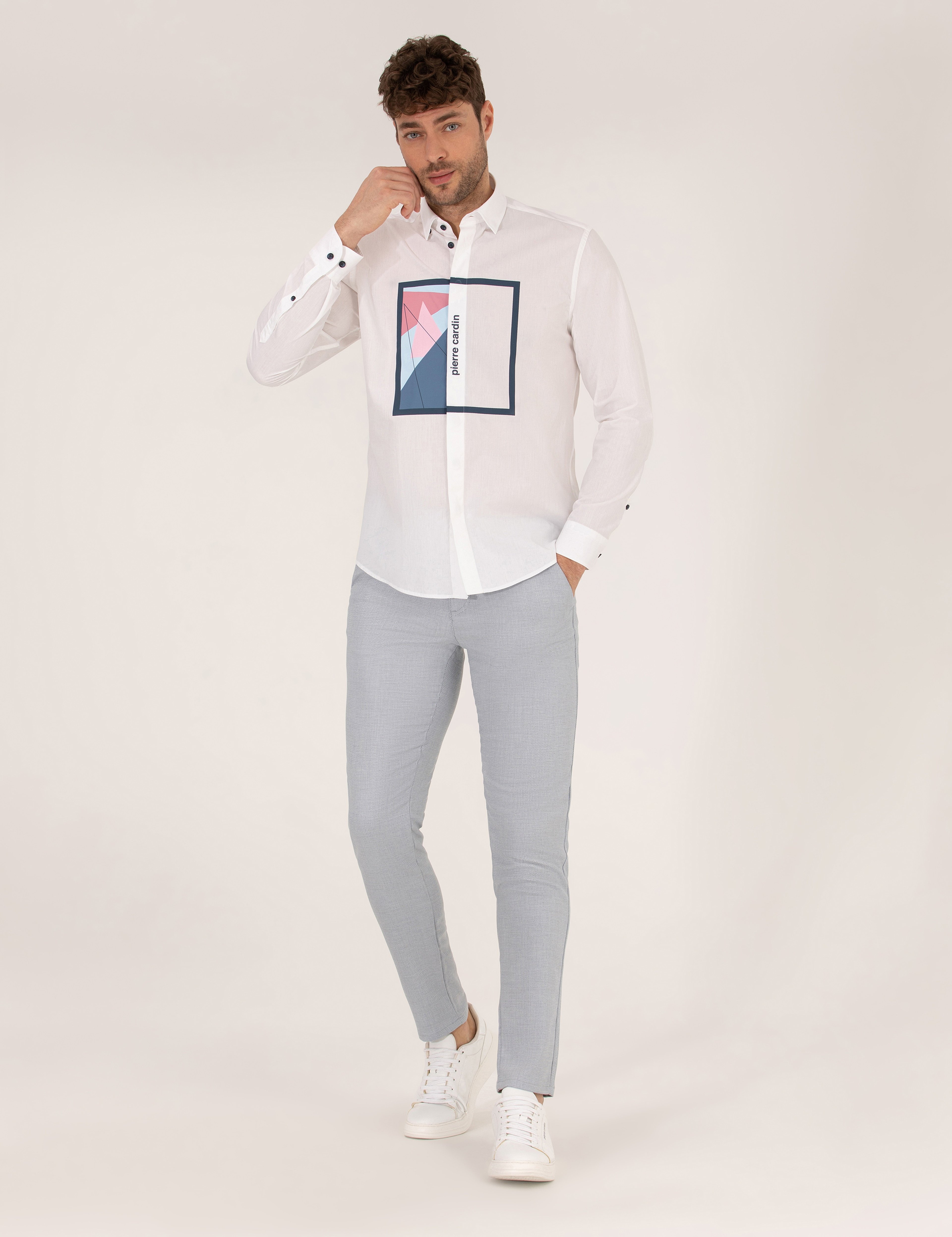 Mavi Regular Fit Uzun Kollu Gömlek - Image 4