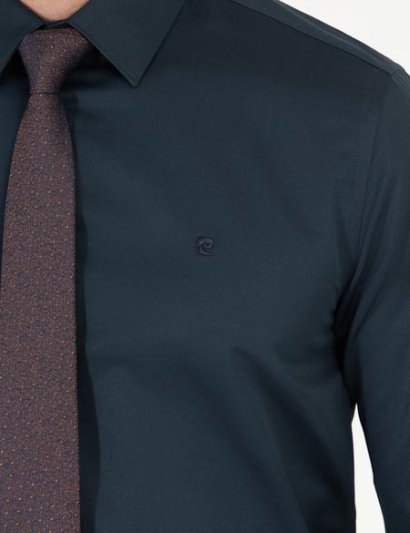 Lacivert Slim Fit Uzun Kollu Klasik Gömlek - 50268187033