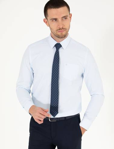 Açık Mavi Regular Fit Uzun Kollu Klasik Gömlek