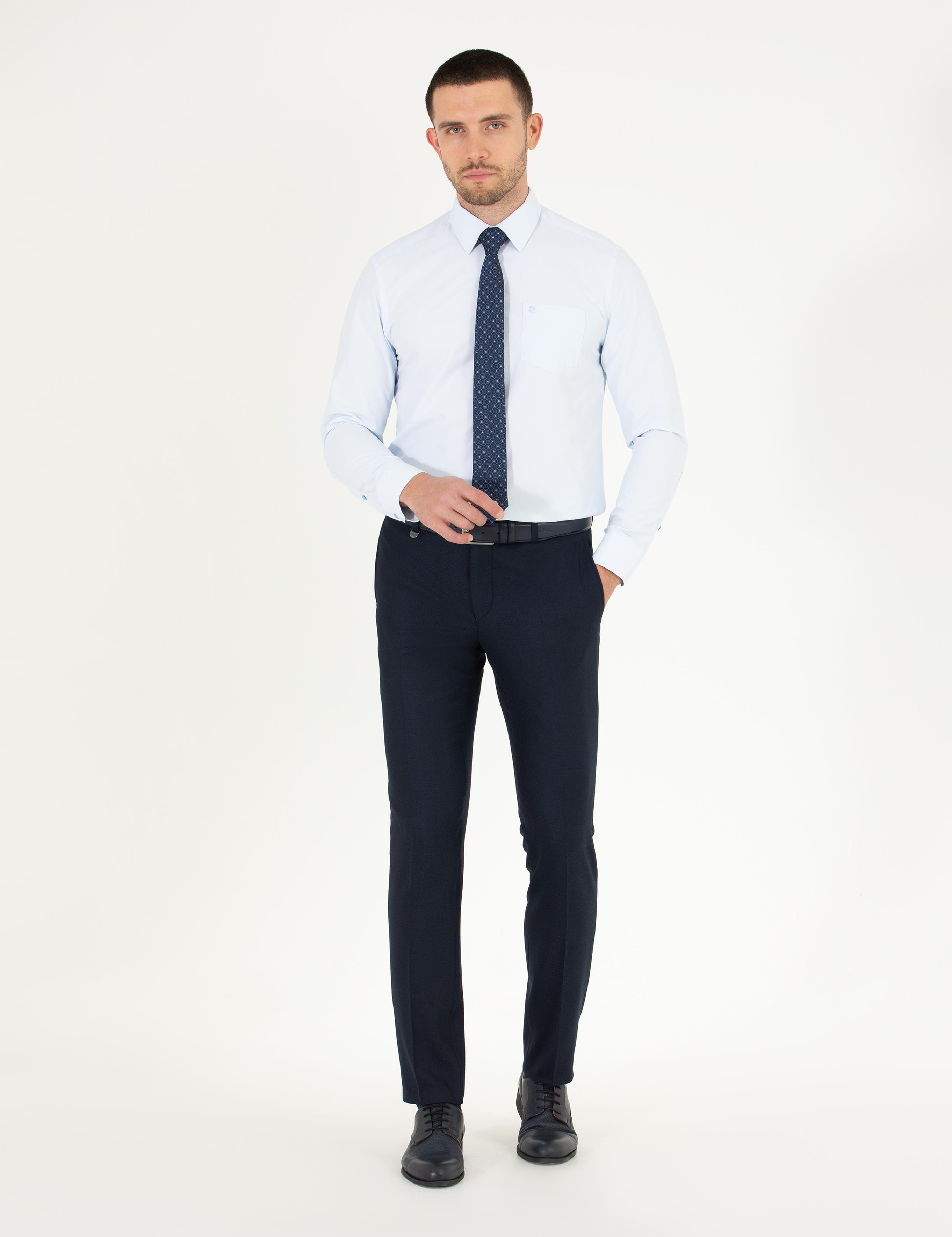 Açık Mavi Regular Fit Uzun Kollu Klasik Gömlek