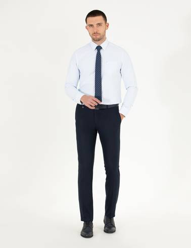 Açık Mavi Regular Fit Uzun Kollu Klasik Gömlek