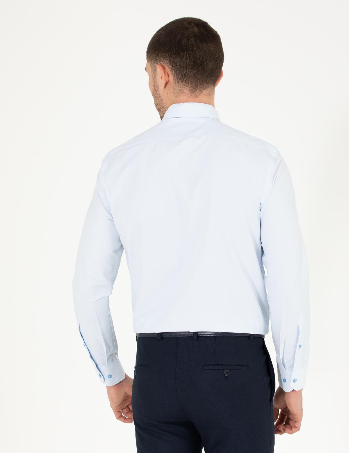 Açık Mavi Regular Fit Uzun Kollu Klasik Gömlek - 50268193015