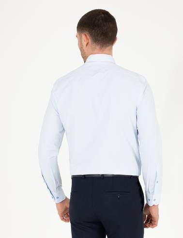Açık Mavi Regular Fit Uzun Kollu Klasik Gömlek