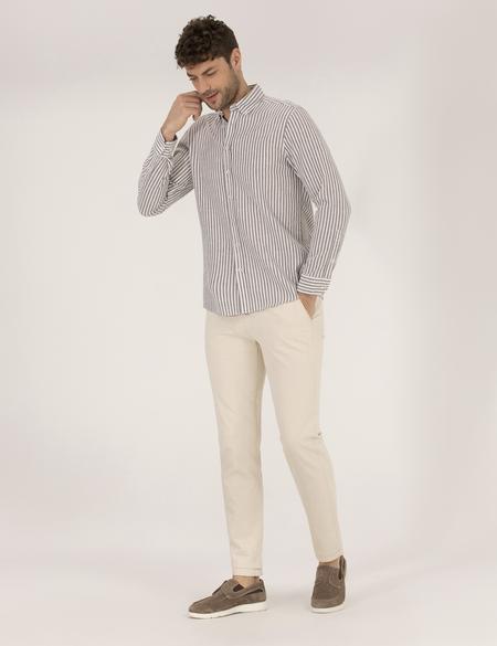 Haki Regular Fit Uzun Kollu Gömlek - 50269387024