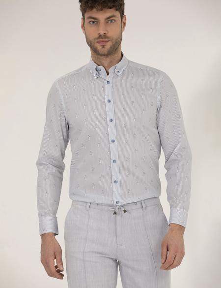 Pembe Slim Fit Uzun Kollu Gömlek - 50264896036