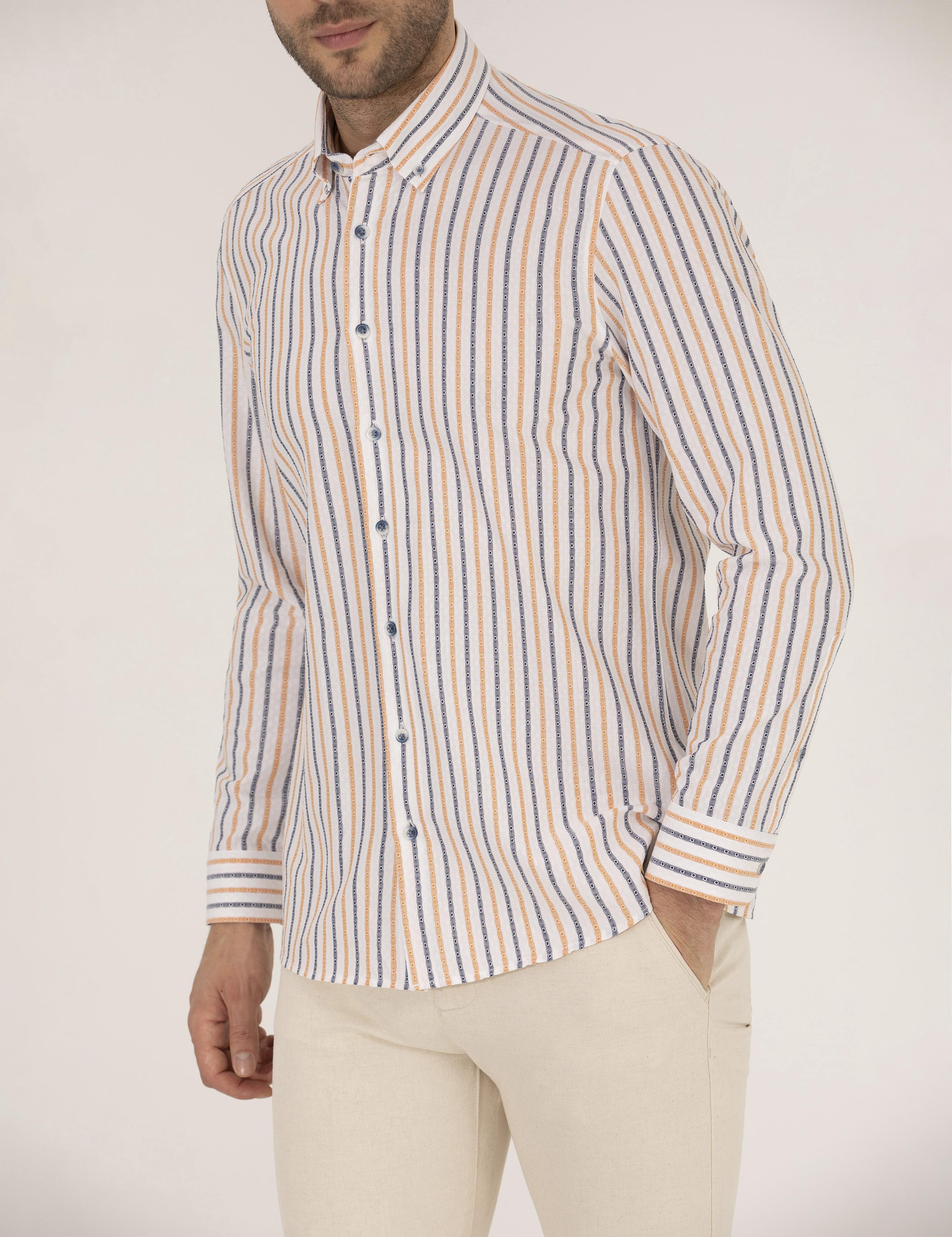 Pembe Regular Fit Uzun Kollu Gömlek