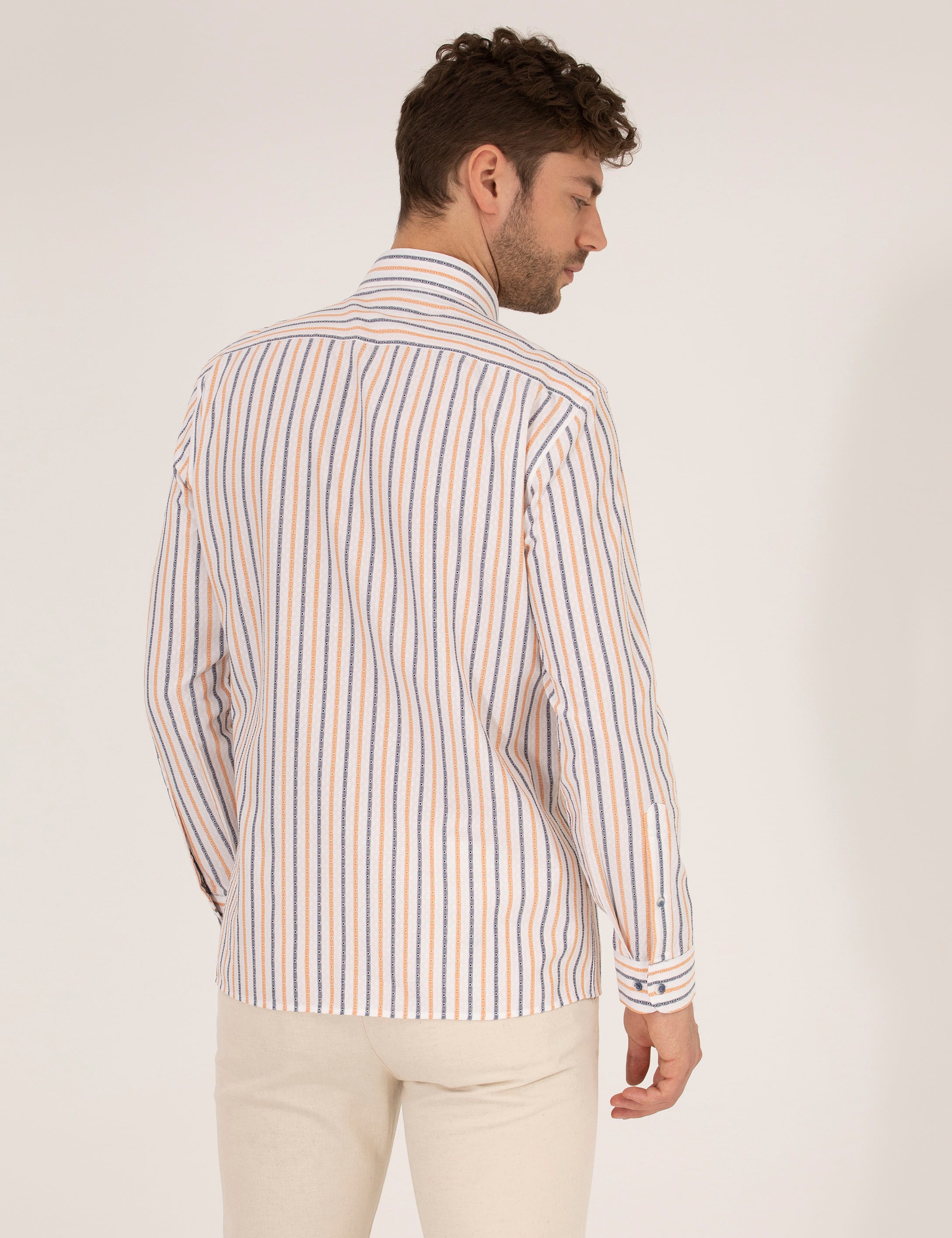 Pembe Regular Fit Uzun Kollu Gömlek