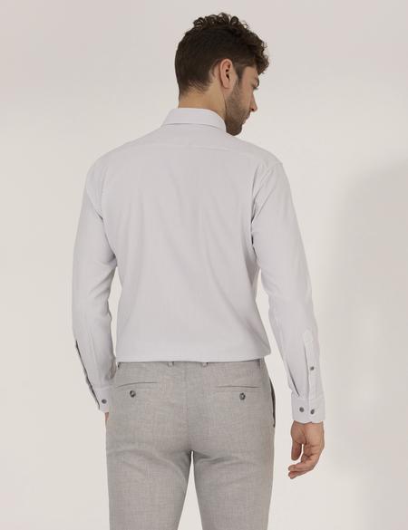 Antrasit Slim Fit Uzun Kollu Gömlek - 50266609091