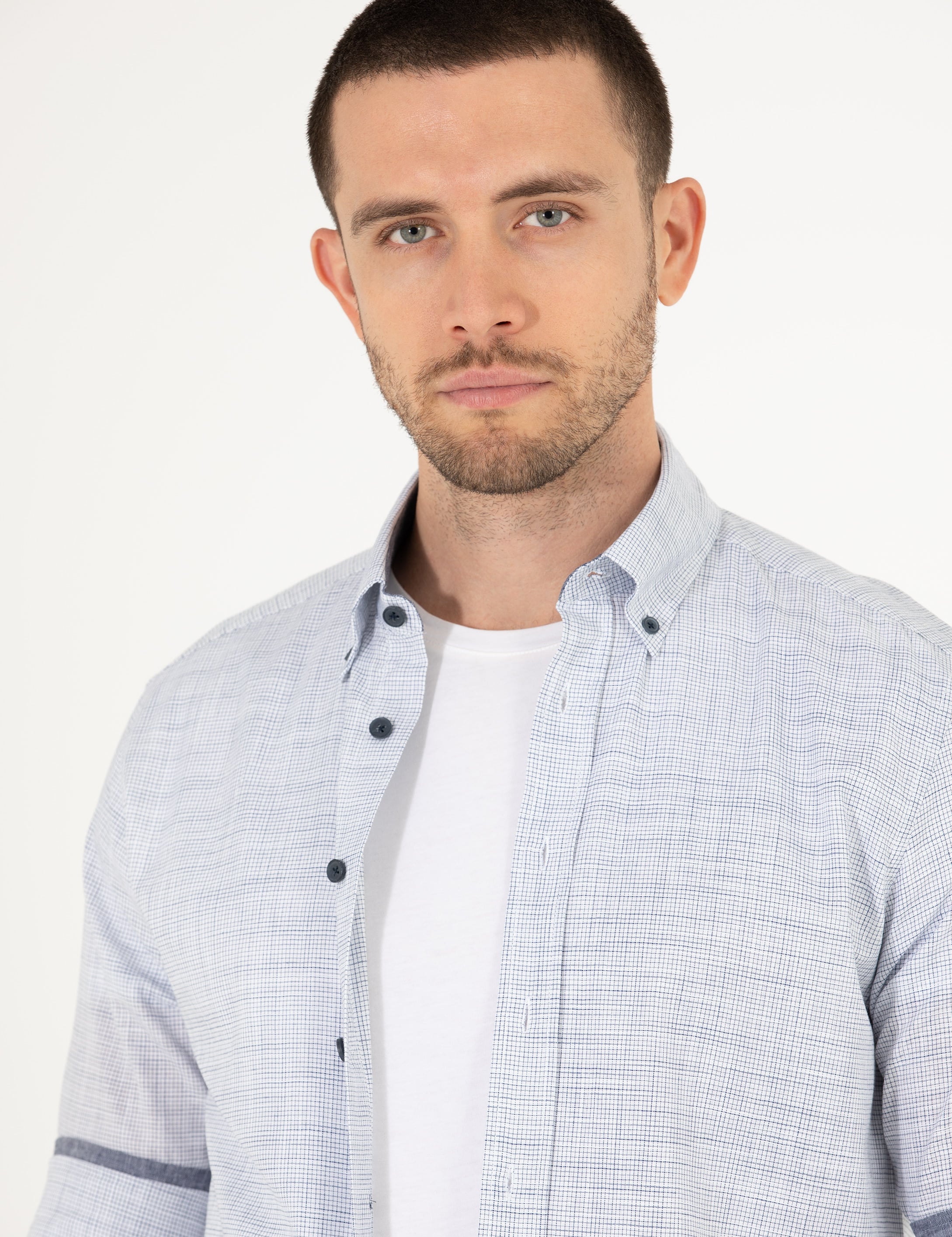 Pierre Cardin Lacivert Regular Fit Uzun Kollu Gömlek görsel 2