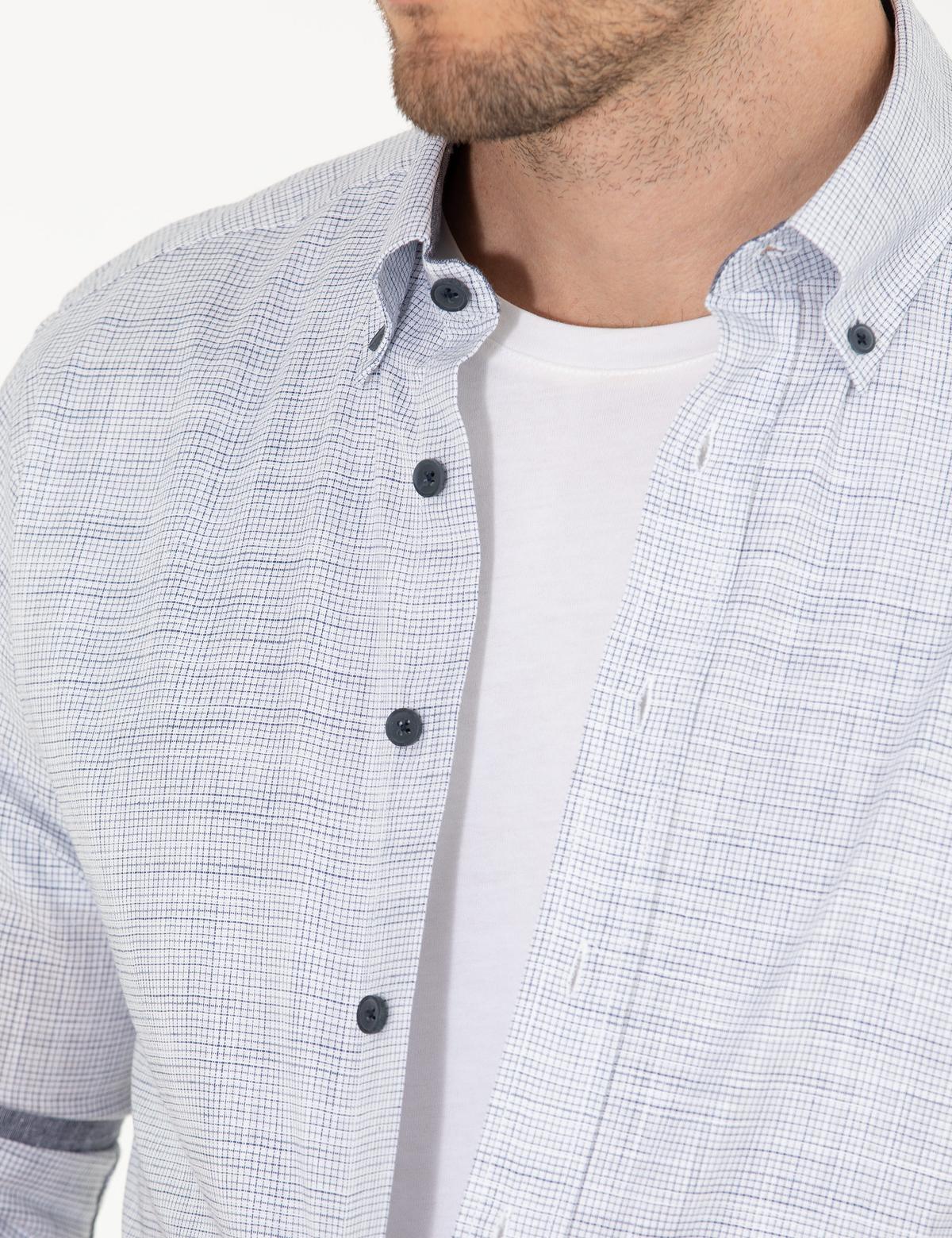 Lacivert Regular Fit Uzun Kollu Gömlek - 50264940034