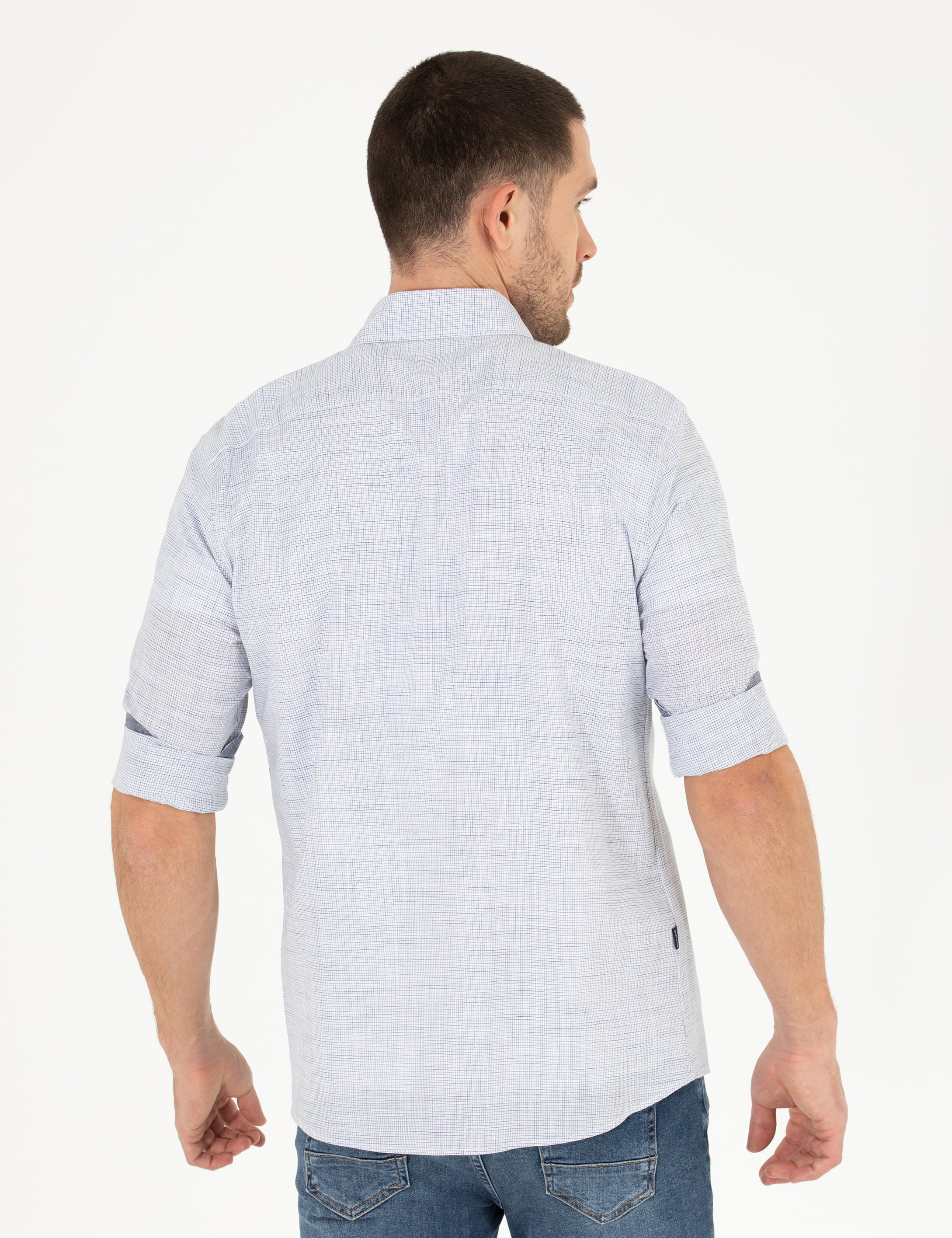 Pierre Cardin Lacivert Regular Fit Uzun Kollu Gömlek görsel 5