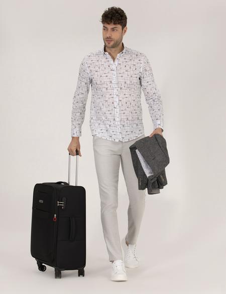 Kahverengi Slim Fit Uzun Kollu Gömlek - 50264966047