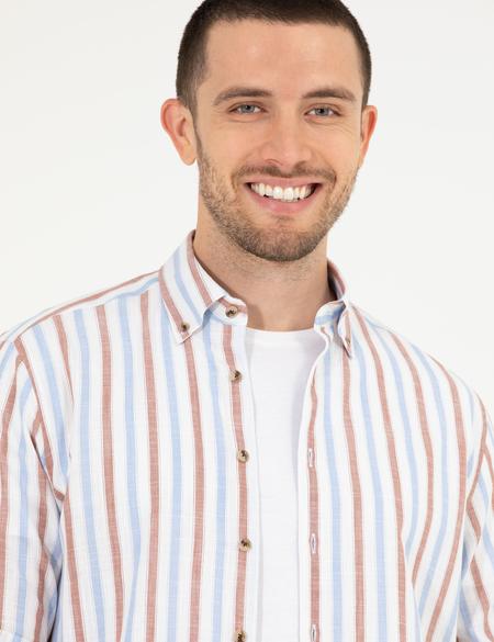 Kahverengi Regular Fit Uzun Kollu Gömlek - 50265026025