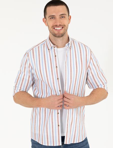 Kahverengi Regular Fit Uzun Kollu Gömlek - 50265026025