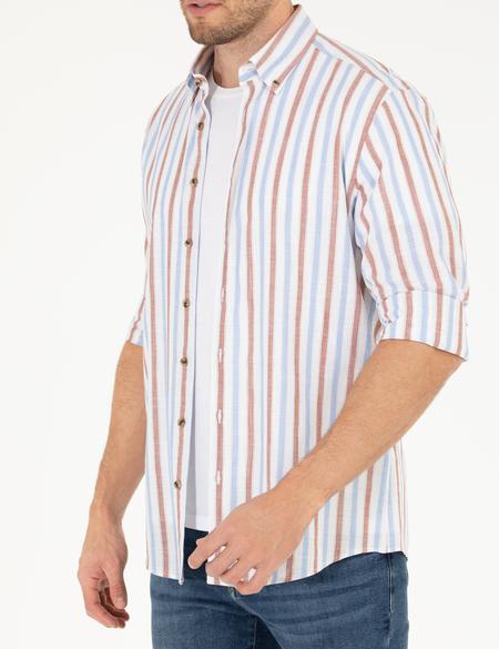 Kahverengi Regular Fit Uzun Kollu Gömlek - 50265026025