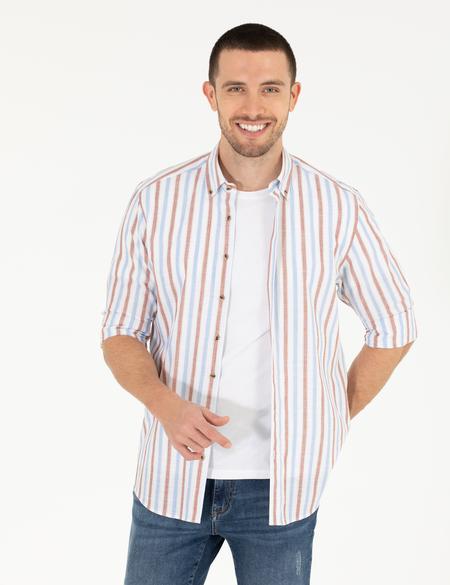 Kahverengi Regular Fit Uzun Kollu Gömlek - 50265026025