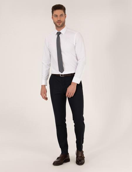 Beyaz Slim Fit Uzun Kollu Klasik Gömlek - 50268203016