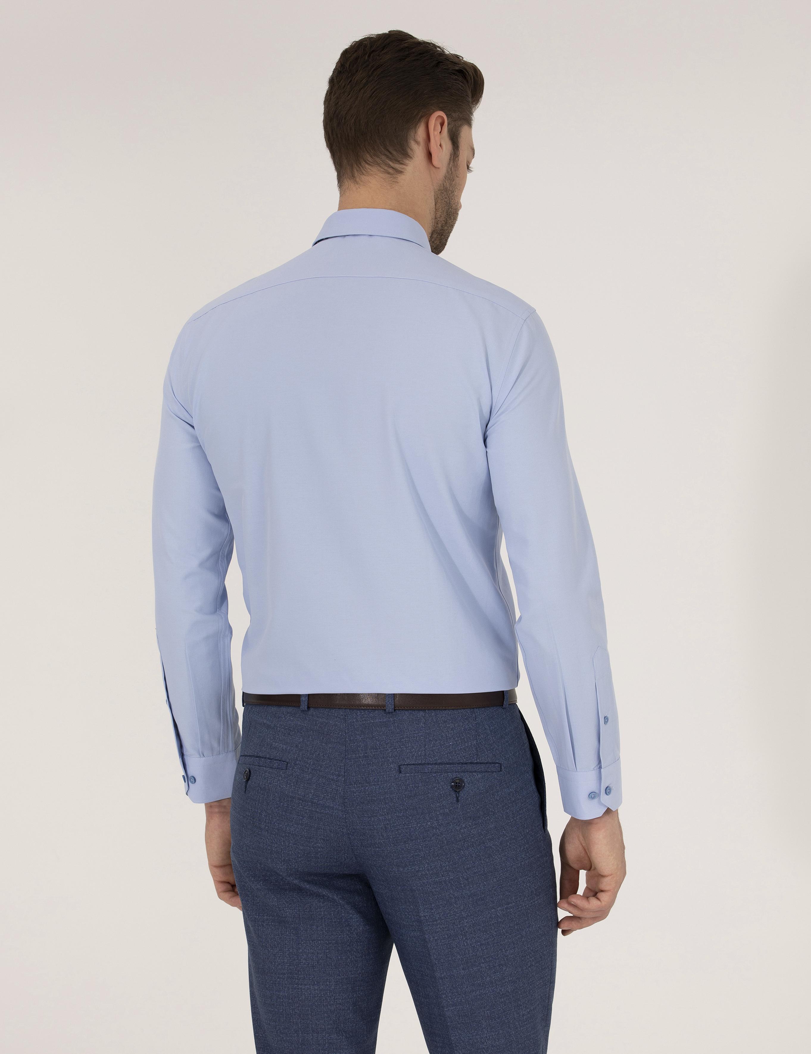 Mavi Slim Fit Uzun Kollu Klasik Gömlek