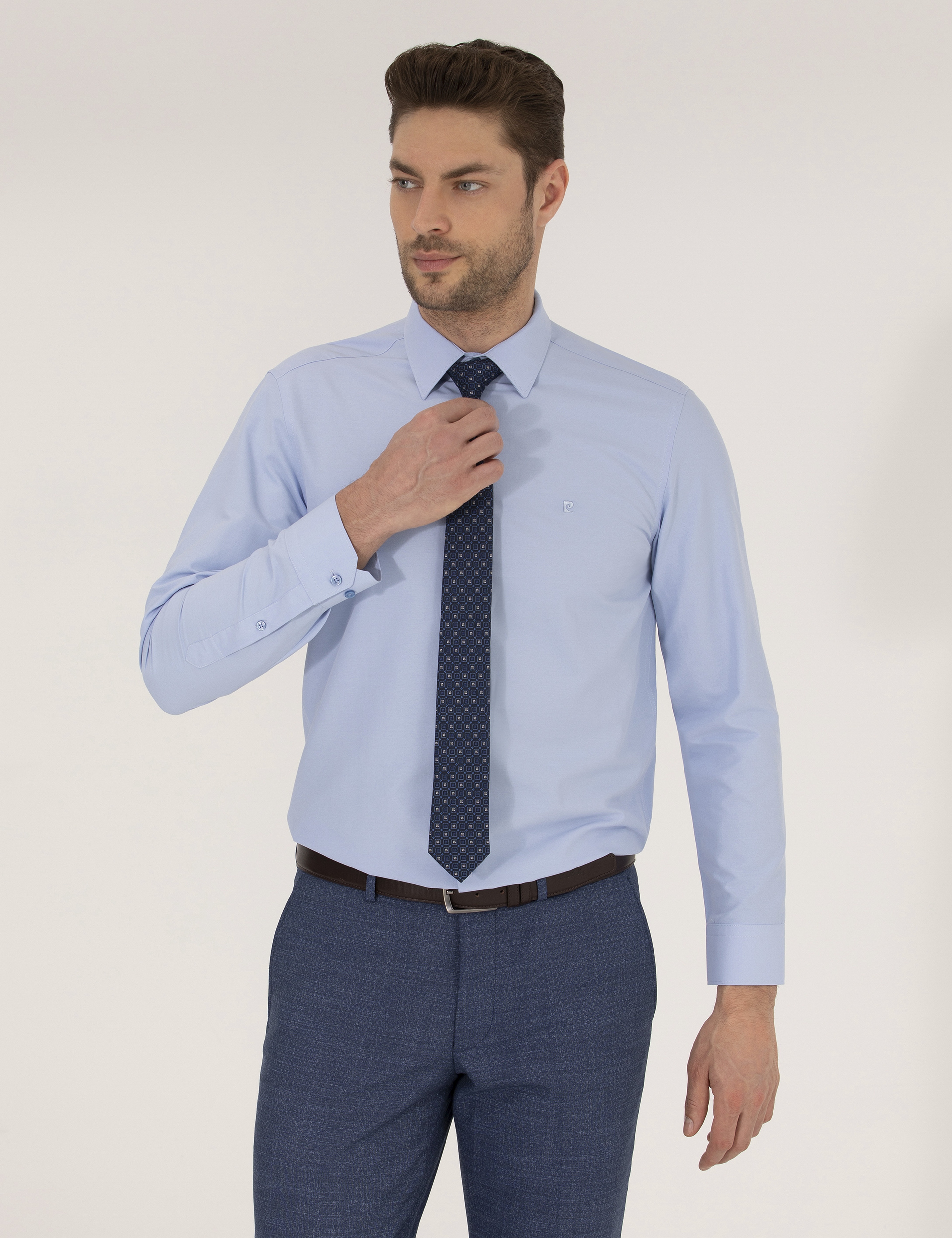 Mavi Slim Fit Uzun Kollu Klasik Gömlek