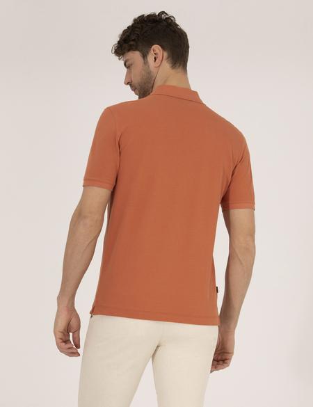 Kahverengi Regular Fit Polo Yaka Basic Tişört - 50262659119