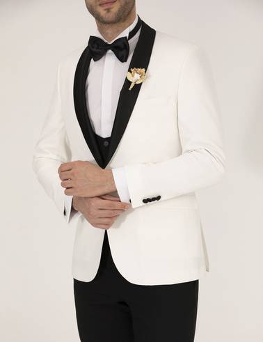 Ekru Ex. Slim Fit Smokin Damatlık