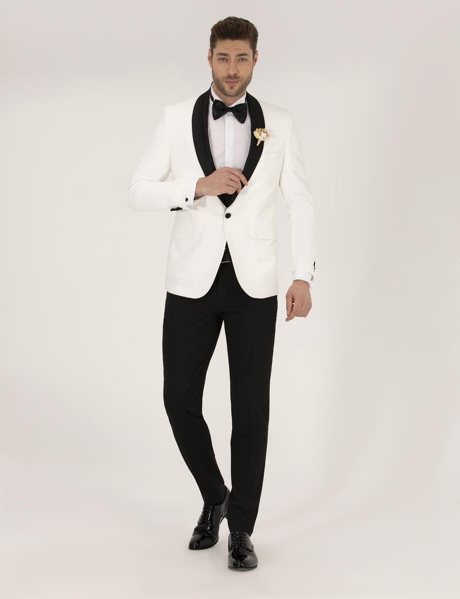 Ekru Ex. Slim Fit Smokin Damatlık