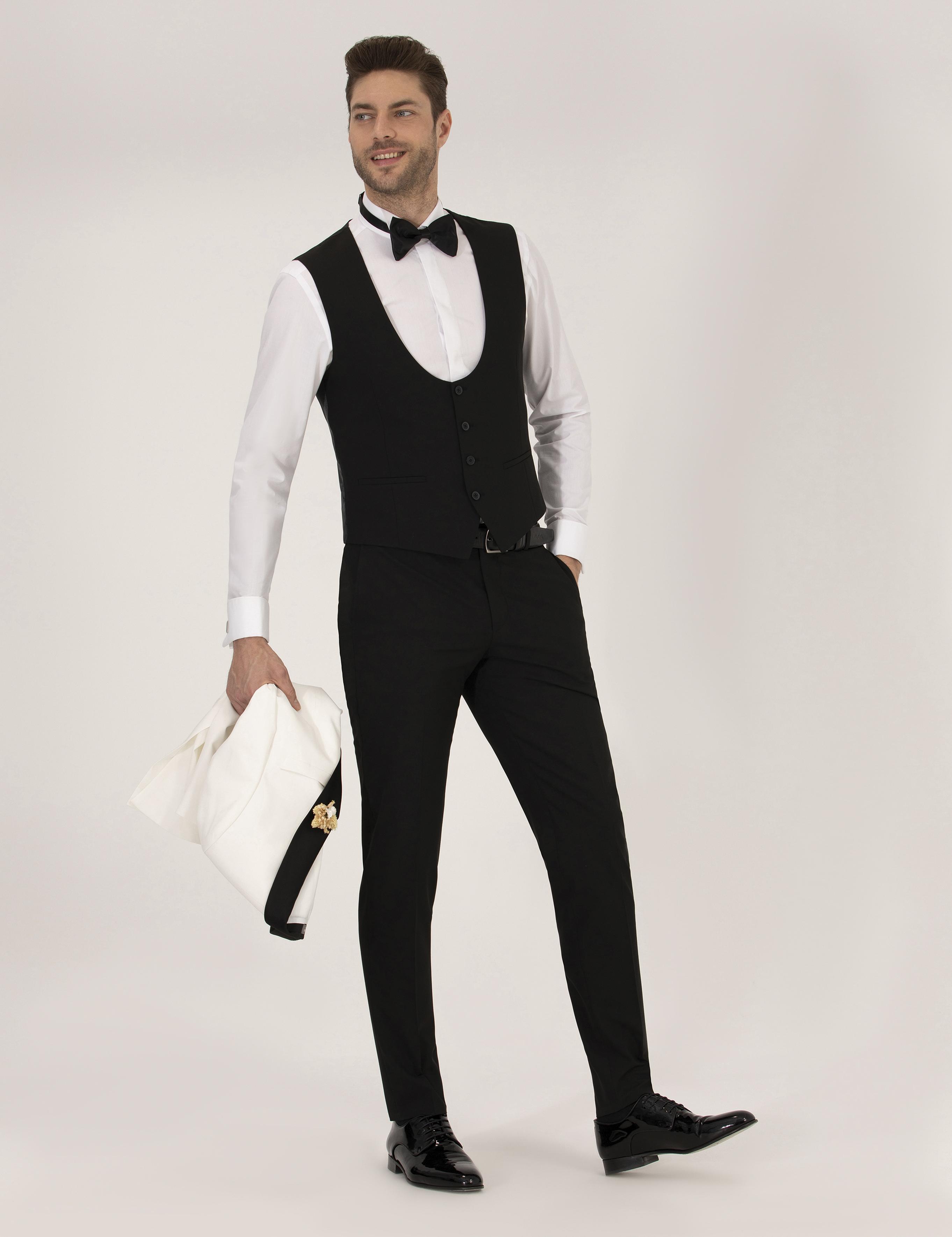 Ekru Ex. Slim Fit Smokin Damatlık