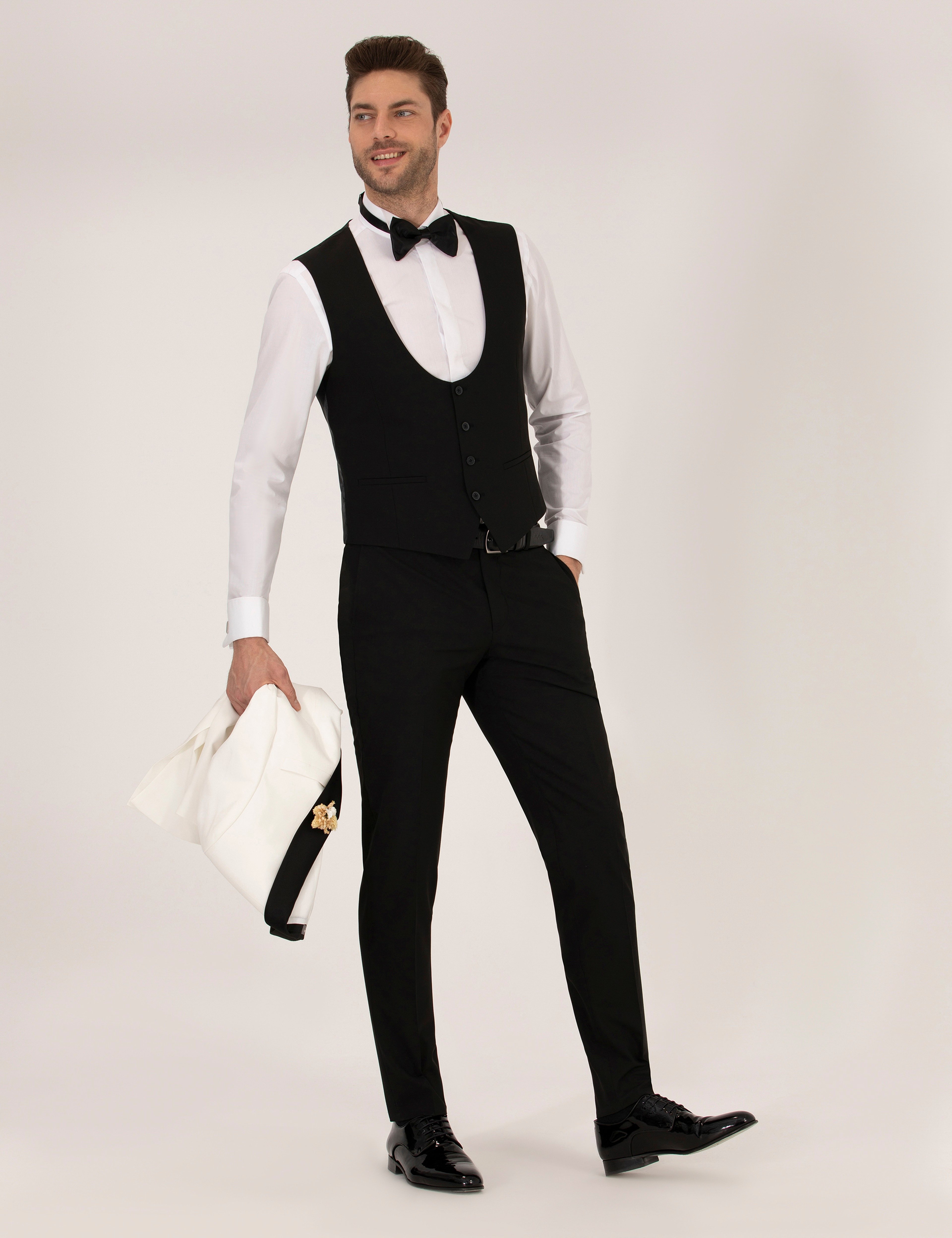 Ekru Ex. Slim Fit Smokin Damatlık