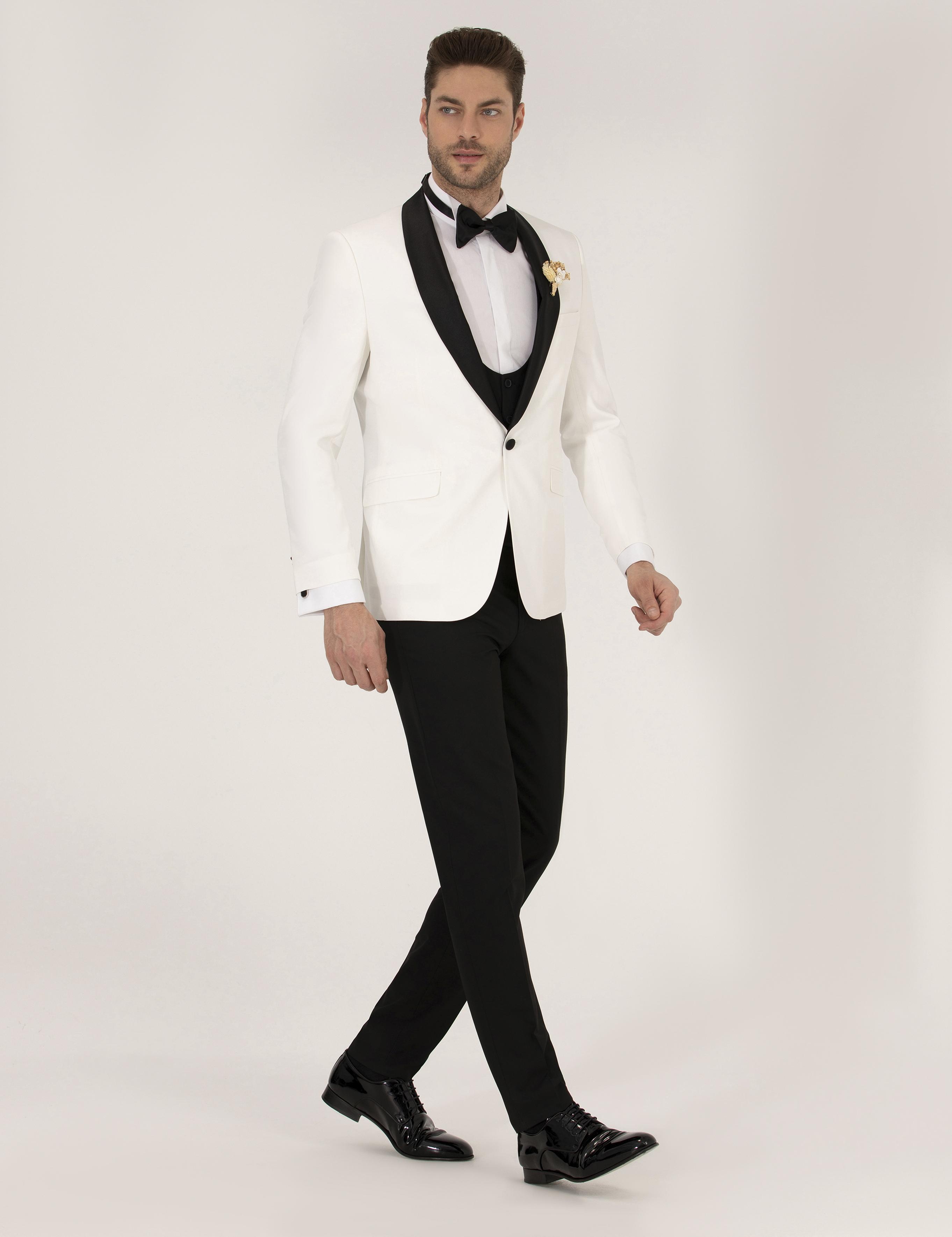 Ekru Ex. Slim Fit Smokin Damatlık