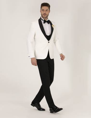 Ekru Ex. Slim Fit Smokin Damatlık