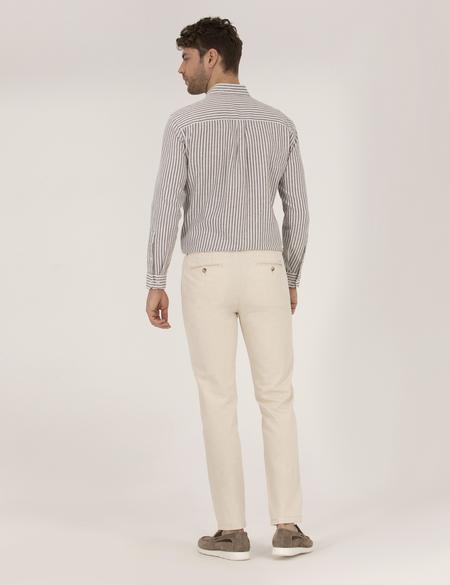 Bej Slim Fit Kanvas Pantolon - 50268068131