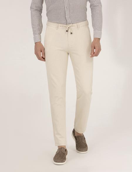 Bej Slim Fit Kanvas Pantolon - 50268068131