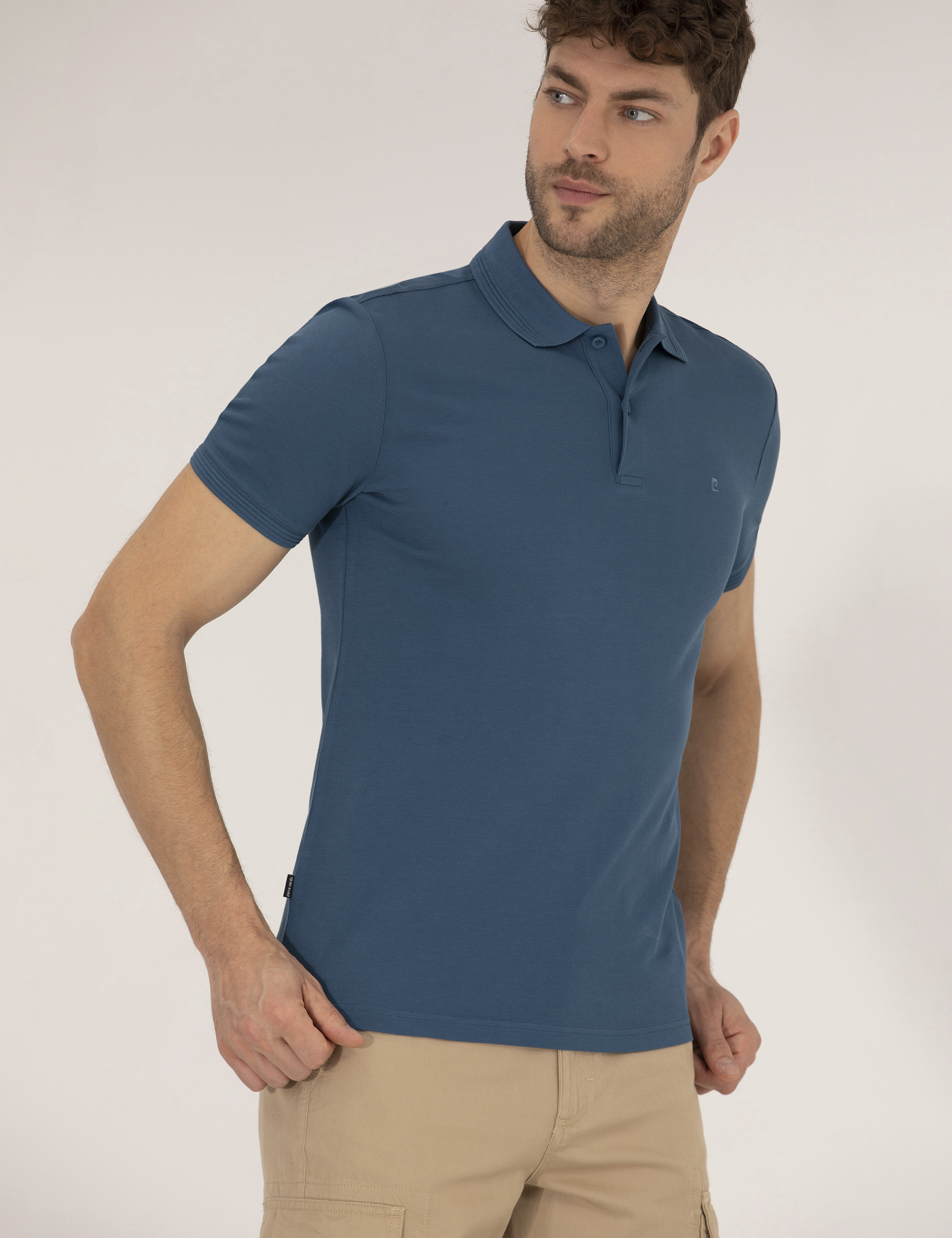 Indigo Slim Fit Polo Yaka Basic Tişört - Image 2