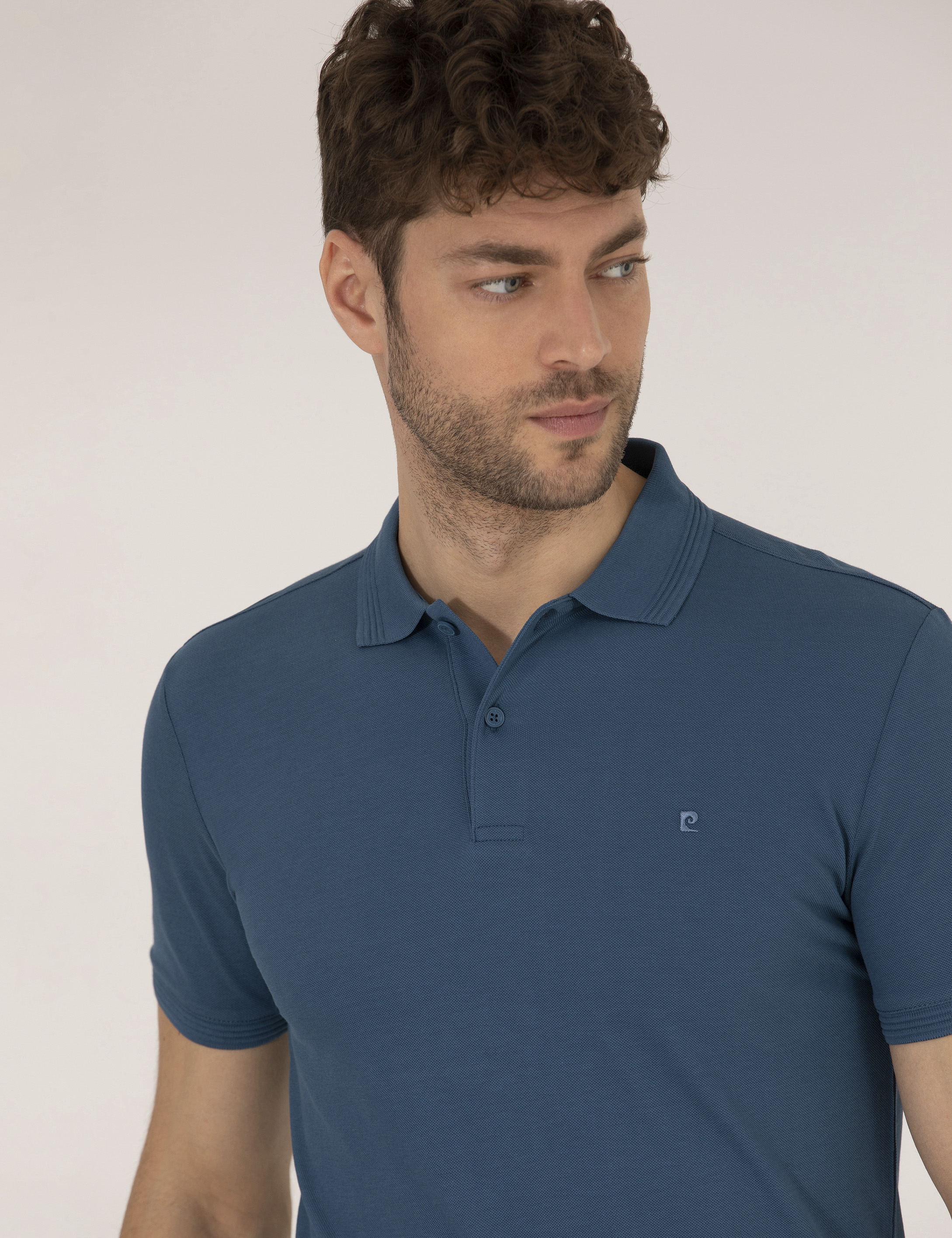 Indigo Slim Fit Polo Yaka Basic Tişört - Image 3